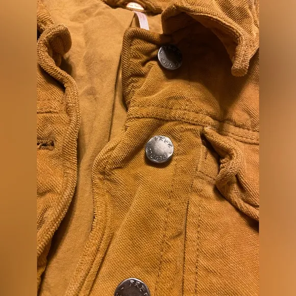 $148 Free People women western button up cropped Everlyn Military jacket Small