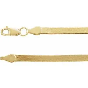 14K Yellow 2.8 mm Flexible Herringbone 16" Chain