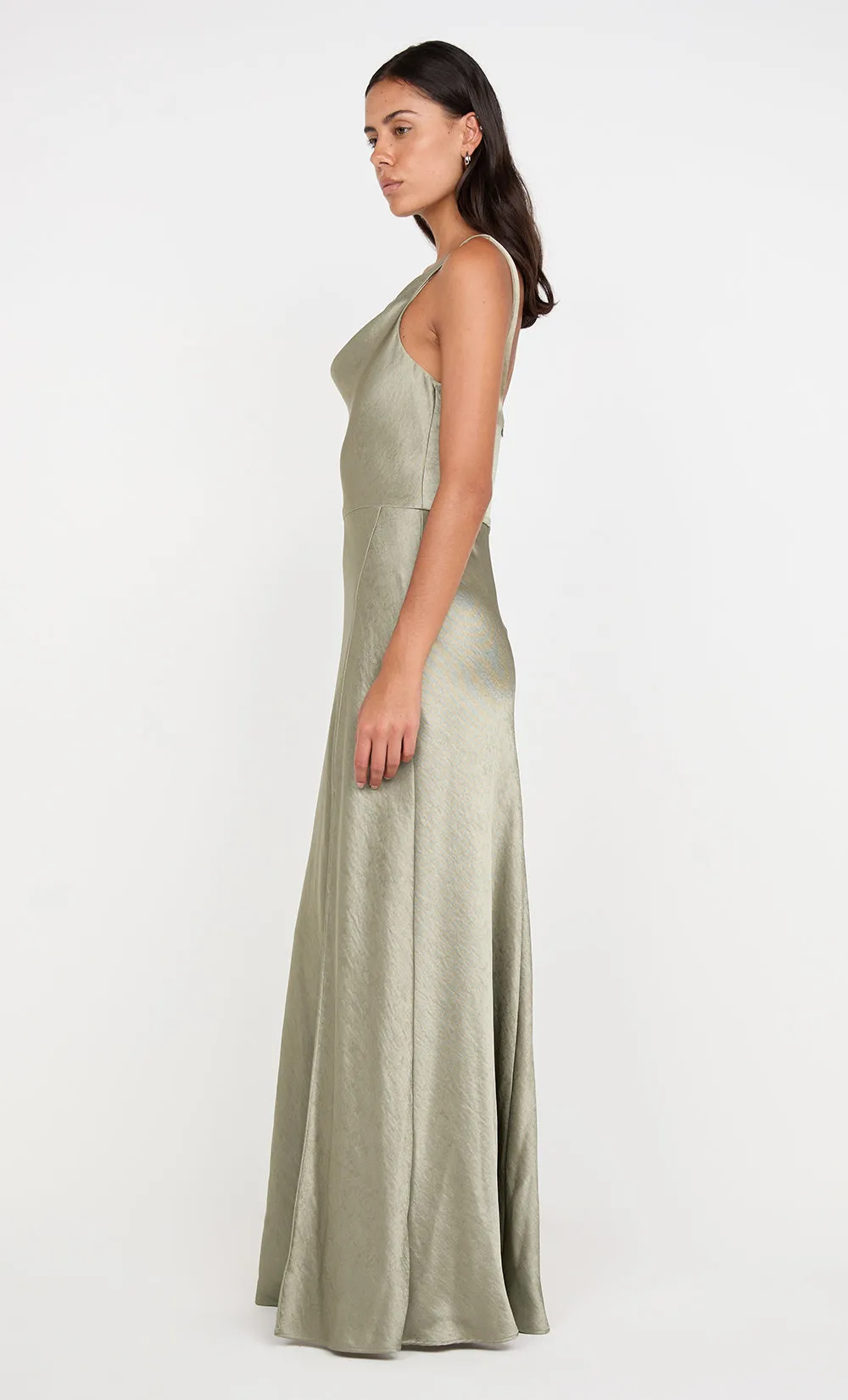 AUSTEN COWL NECK MAXI DRESS - SAGE