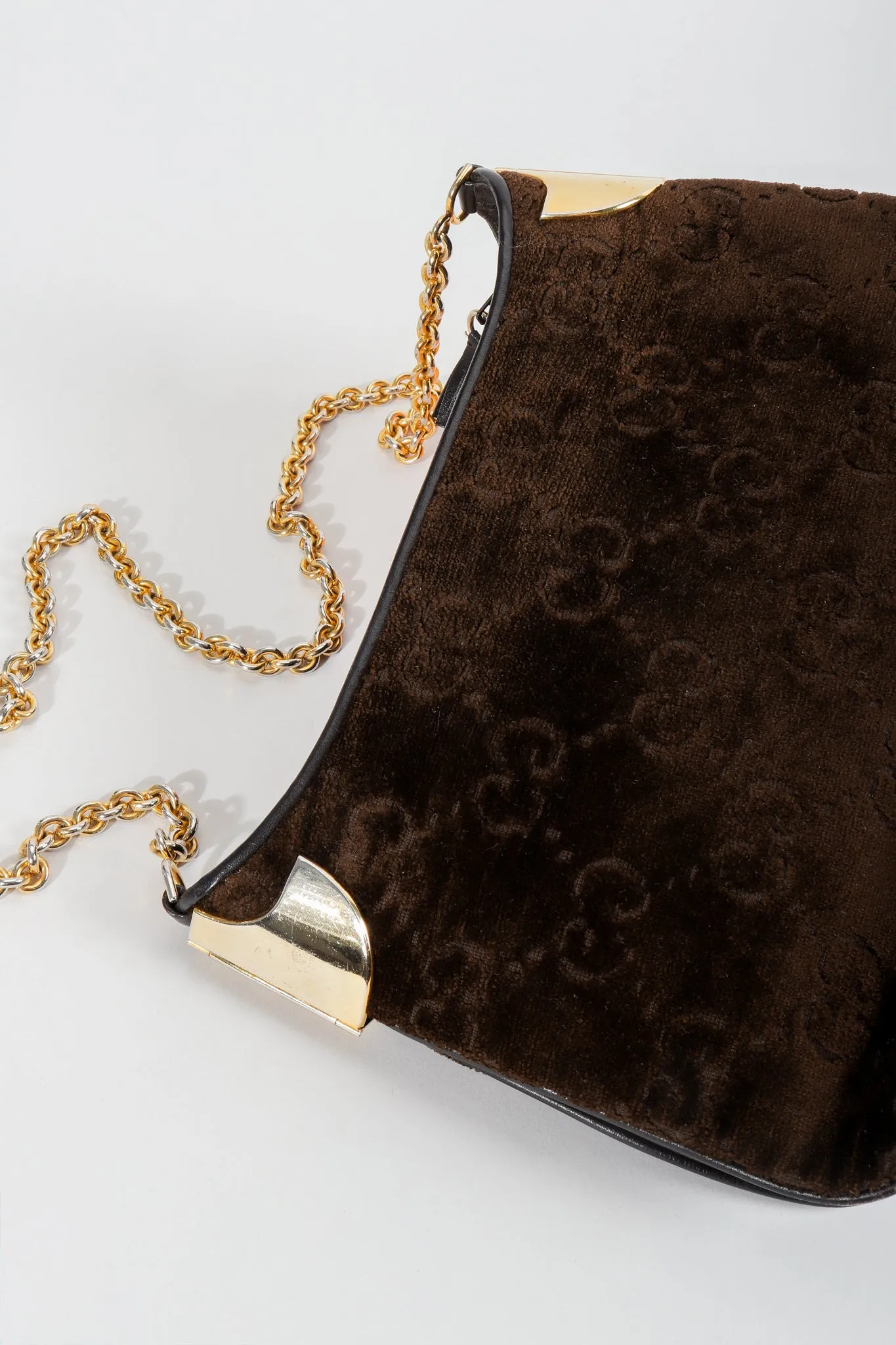 Chenille Monogram Shoulder Bag