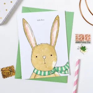 Clara & Macy Rabbit Baby Card