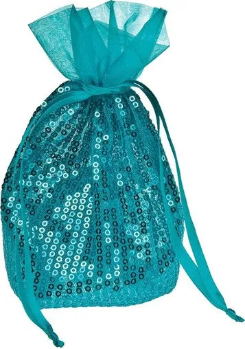 Fine Shimmer Sequin Organza Gift and Favor Bags (pkg 8)