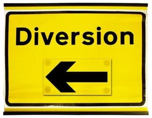 Flexible 1050x750mm Diversion with Movable Arrow - 2702