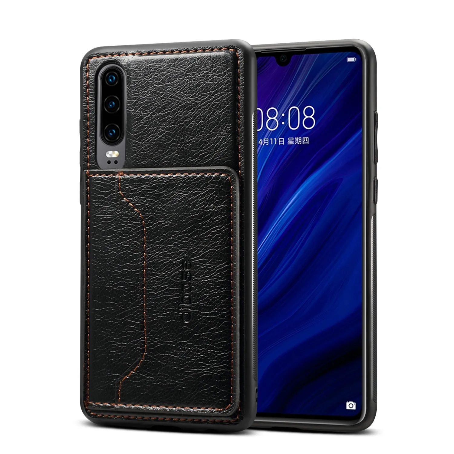 For Samsung A50 Retro PU Leather Wallet Card Holder Stand Non-slip Shockproof Cell Phone Case red