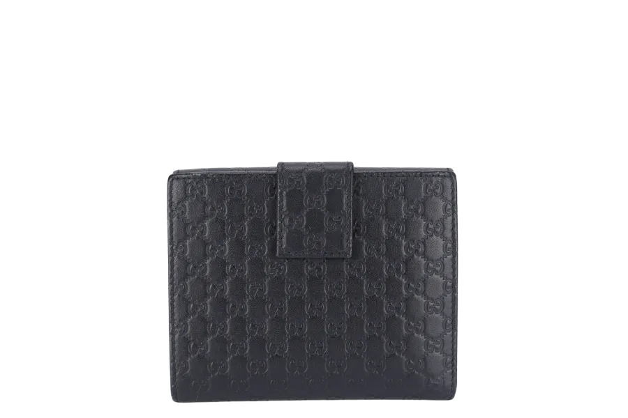 GUCCI 464916 493075 BI-FOLD BLACK GG PURSE NO DUST COVER