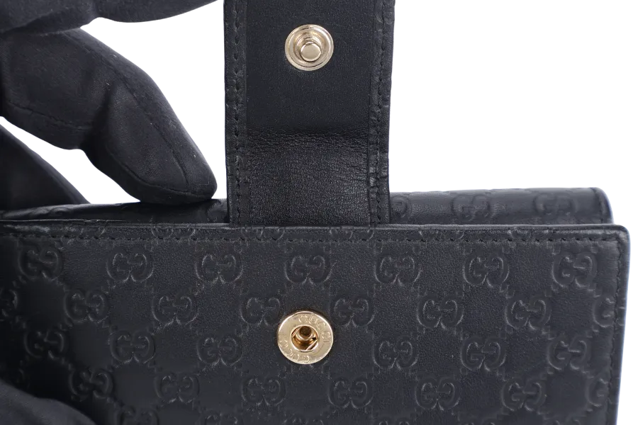 GUCCI 464916 493075 BI-FOLD BLACK GG PURSE NO DUST COVER