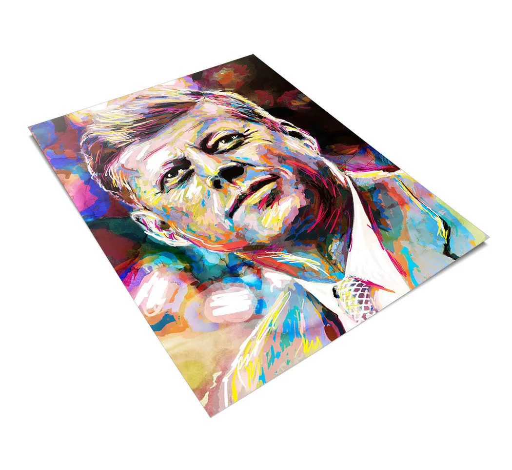 John F Kennedy Art Print, JFK Canvas, President painting