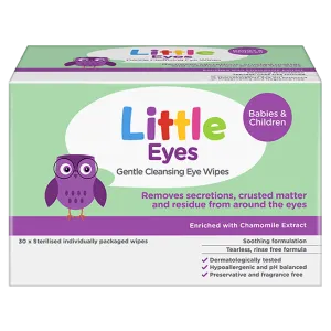 Little Eyes® gentle cleansing eye wipes 30