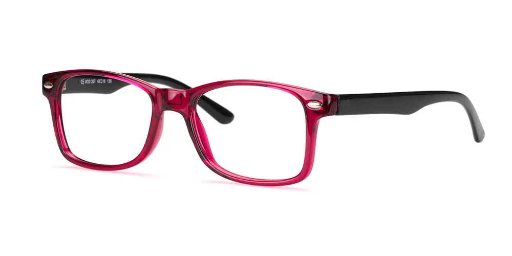 Loris Kids Unbreakable Flexible Bendable Rectangle TR90 Eyeglasses, K-207