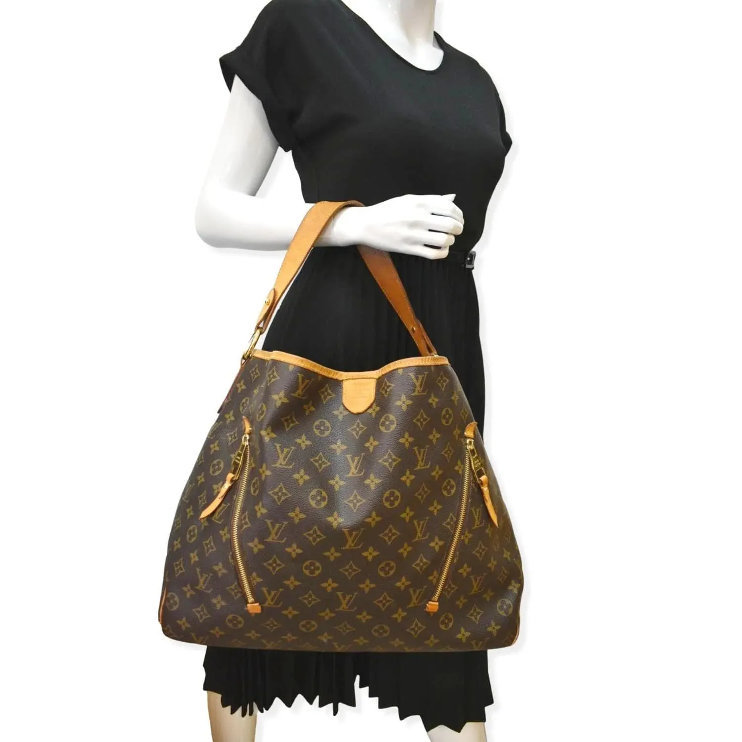 LOUIS VUITTON  Delightful GM Monogram Canvas Hobo Bag Brown