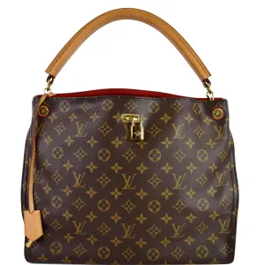 LOUIS VUITTON Gaia Monogram Canvas Shoulder Bag Brown