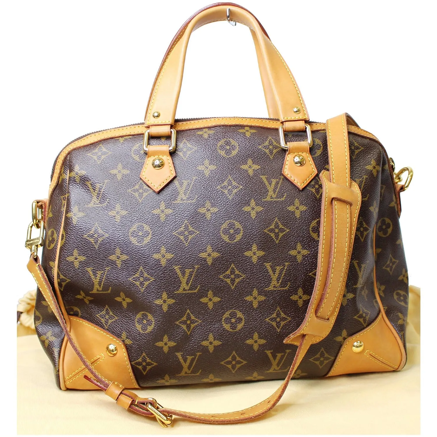 LOUIS VUITTON Retiro PM Monogram Canvas Shoulder Bag Brown