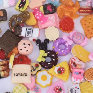 Resin Miniature Kawaii Dessert Decoden Cabochons Assorted Pastry Cabochon Grab Bag Mix 20pcs 10249450