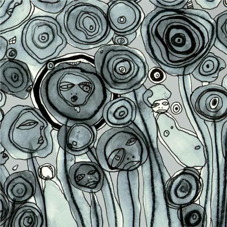 Tote Bag Mixed Media Art 'Garden Creatures'