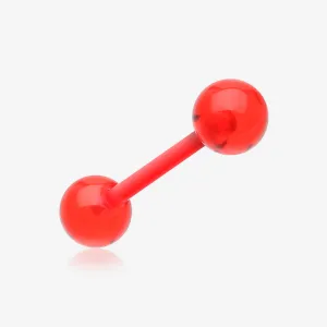 UV Acrylic Flexible Shaft Barbell Tongue Ring