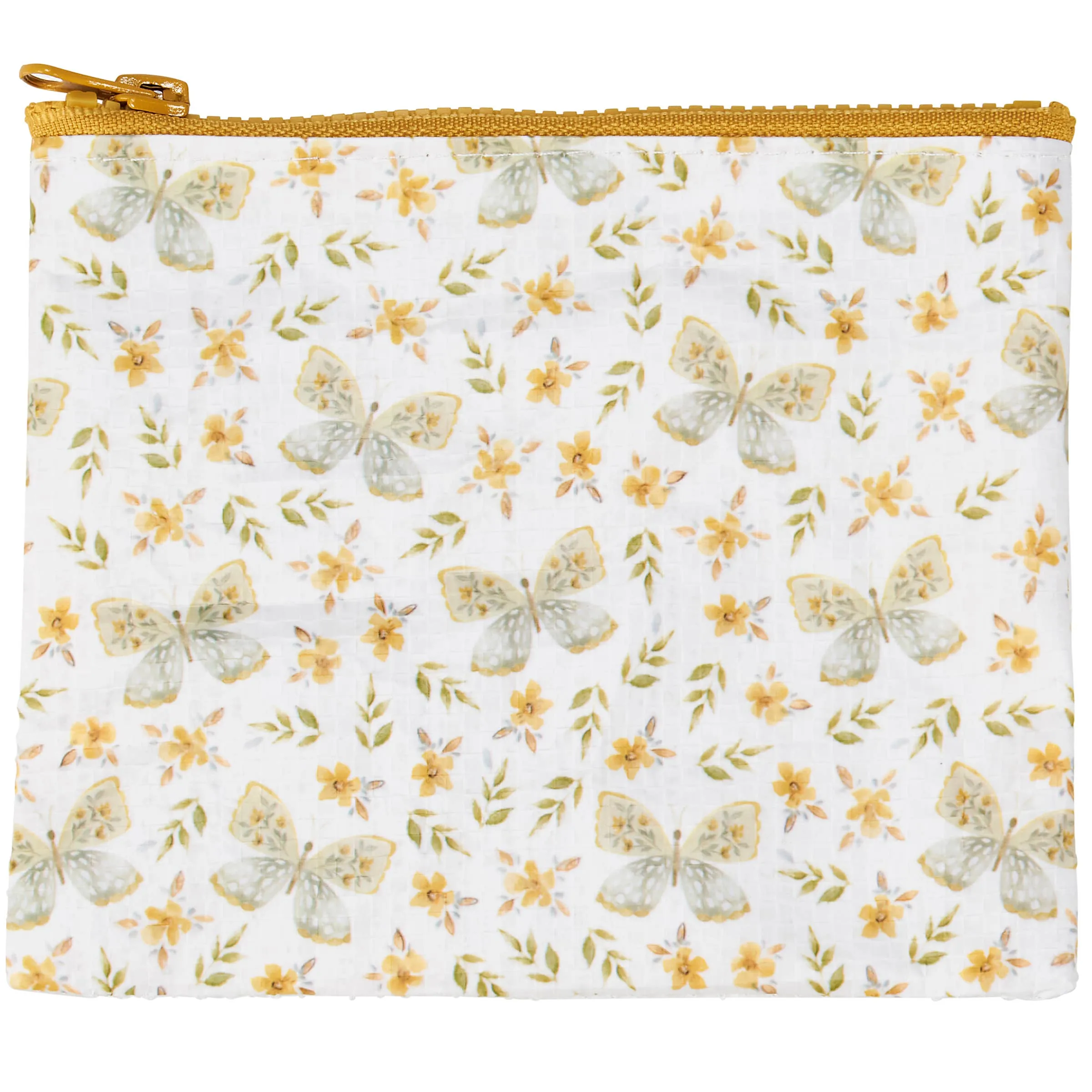 Yellow Butterfly Zipper Wallet