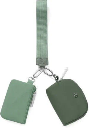 Zip Around Wristlet keychain Wallet for Women Green